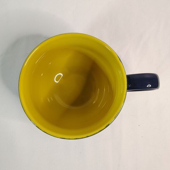 UNIVERSITY OF MICHIGAN Wolverines Oversized Coffee Cup Soup Mug 16oz BLUE MAIZE - Picture 4 of 4